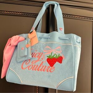 Juicy couture Retro Daydreamer Blue with strawberries Y2K